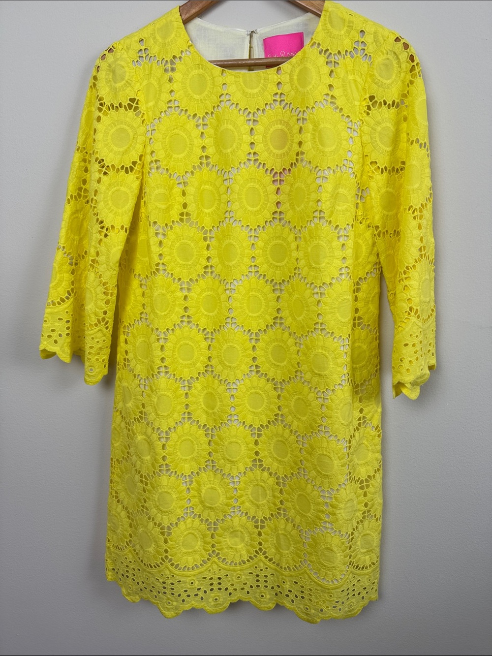 Lilly Pulitzer Mariella Eyelet Dress. Lilly’s Lemon. Size 4.